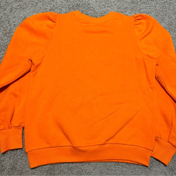 NAF NAF Paris Orange “Keep on Smiling” Flowers Sweater, Medium - Picture 7 of 7